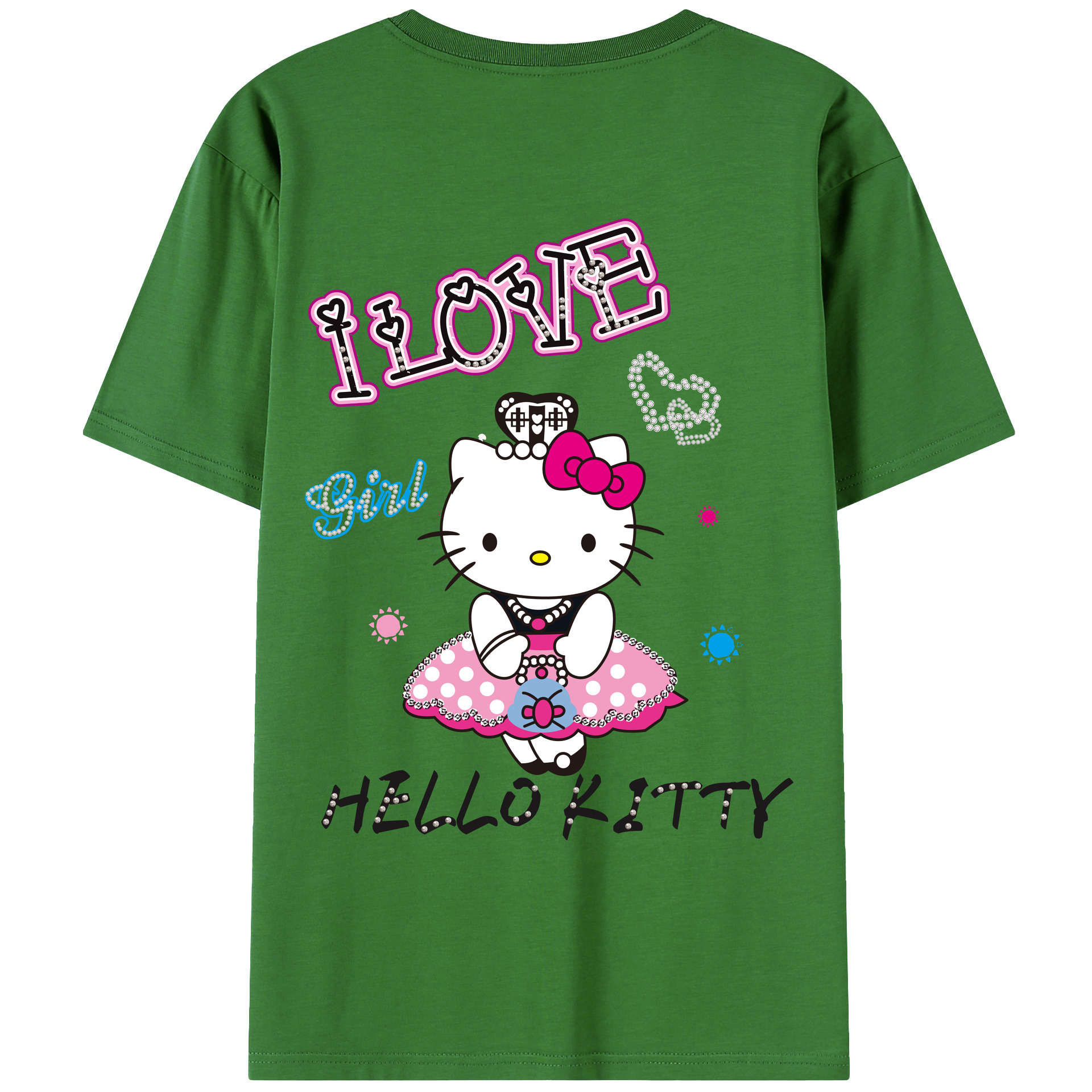 （画像用） Hello Kitty ハローキティ レディース半袖Tシャツ(バックプリント)